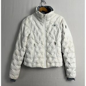 Womens XS The North‎ Face Holladown 550 Crop Puffer White Goose Down Jacket